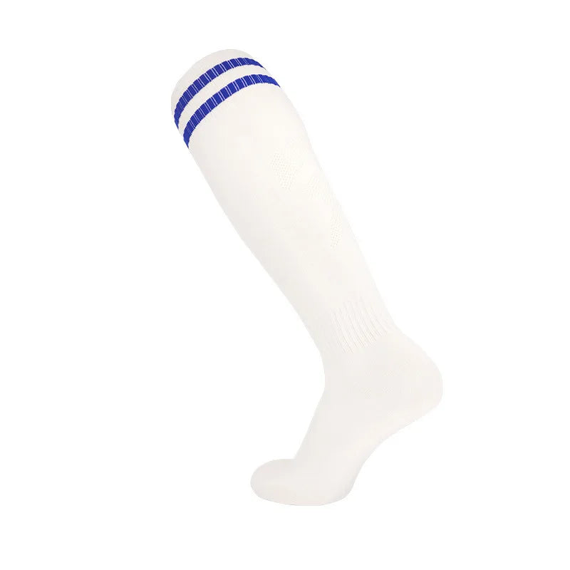 Thickened Anti-Slip Professional Soccer Football Socks for Men Long Sleeve Kids Over Knee Student Striped Sports