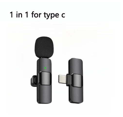 Microfone Lapela 2.4G Sem Fio - À Prova de Vento iPhone Android