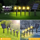 Painel Solar de Silício Policristalino Holofote LED Solar RGB Decoração de Caminho de Jardim Lâmpada de Parede Paisagens À Prova D'Água
