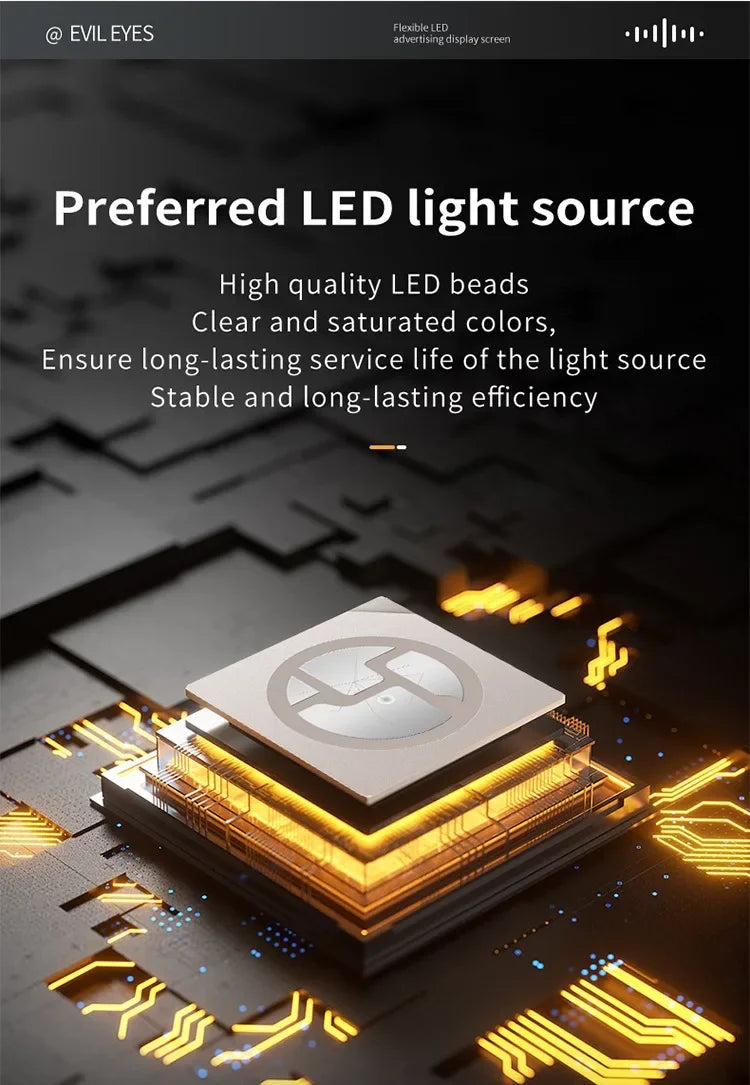 Olhos diabo Super led painel tela de luz flexível controle remoto para carro caminhão pára-brisa