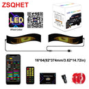 ZSQHET Car Sign Bluetooth APP LED Matrix Pixel Panel Night Light DIY Programmable Flexible LED Display For Car Store Hotel Bar