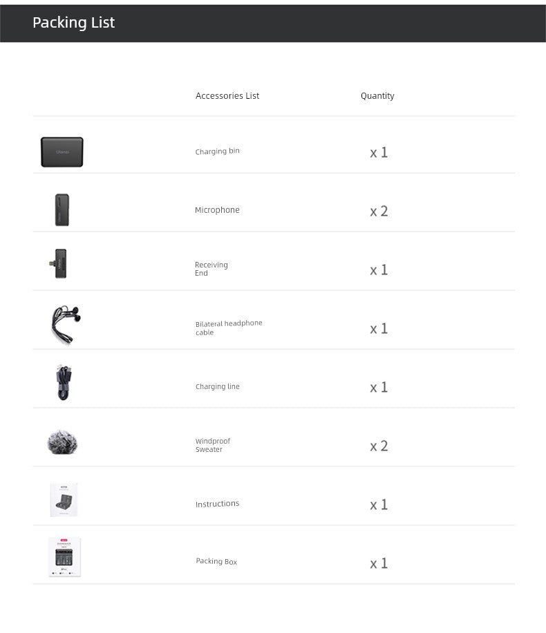 Ulanzi One-to-Two Radio Wireless Microphone Mobile Phone Recording Vlog Excellent Basket J12 Little Bee Collar Microphone