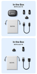 Microfone Lapela Boya Sem Fio - iPhone iPad Android Tipo-C