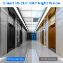 Câmera de vigilância de segurança com sensor de movimento H.265+ Dome CCTV ONVIF Gravação de áudio Detecção de movimento Interior Casa Telhado Hiseeu 5MP 3MP POE IP