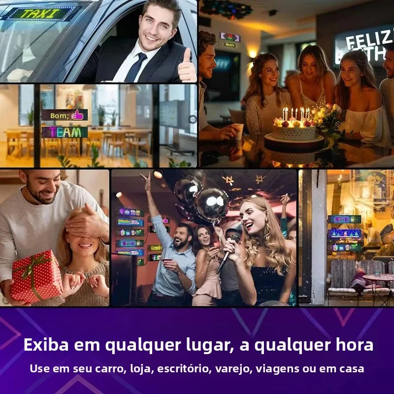 LED DIY Matrix Pixel Panel Led Display 1/2PCS Truck Eye Car Sign Animation Bluetooth App Control Programmable Flexible Screen