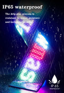 ZSQHET Car Sign Bluetooth APP LED Matrix Pixel Panel Night Light DIY Programmable Flexible LED Display For Car Store Hotel Bar