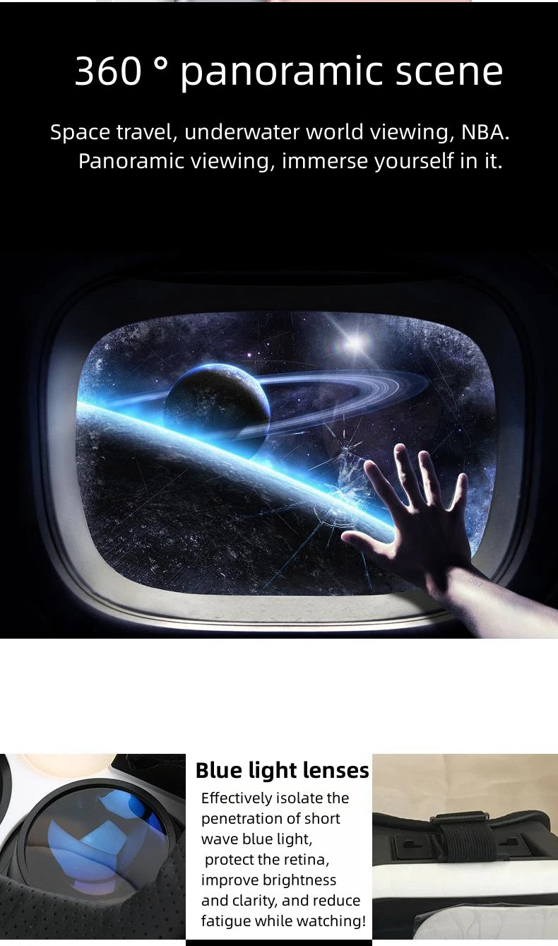 3D VR Glasses Headset Head-Mounted Adjustable VR For 4.7-6.1 Inches Android Smart Phones Virtual Reality Movie Game Helmet