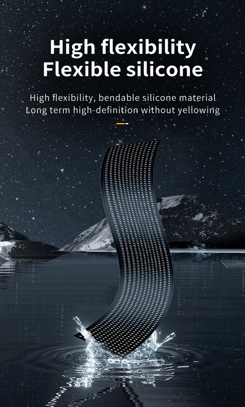 Caminhão olhos matriz pixel painel tela de exibição flexível carro graffiti rolagem texto animação loja lembrete luz grande caminhão luz