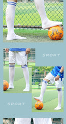 Thickened Anti-Slip Professional Soccer Football Socks for Men Long Sleeve Kids Over Knee Student Striped Sports