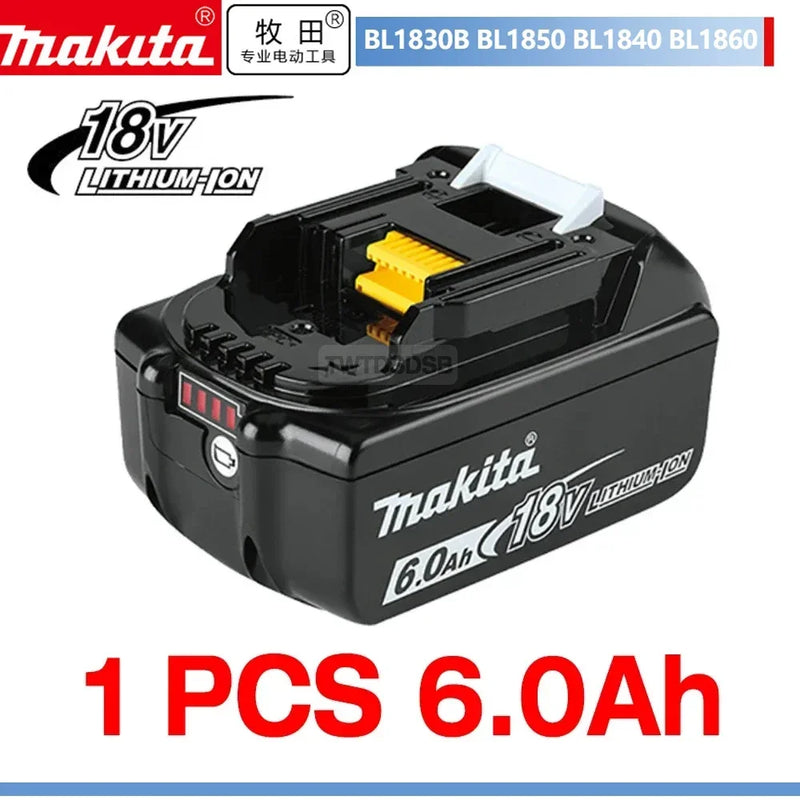 Bateria e carregador para chave de fenda Makita BL1860, BL1850B, BL1850, BL1840 e BL1830, baterias de reposição de 18 V para ferramentas elétricas. 2025