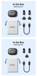 Microfone Lapela Boya Sem Fio - iPhone iPad Android Tipo-C