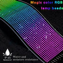 Olho digital para caminhão pára-brisa rolagem display led led engraçado olho bluetooth app controle programável sinais de exibição luz