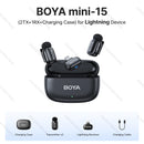 Microfone Boya iPhone 15/16 iPad Android - Sem Fio Profissional