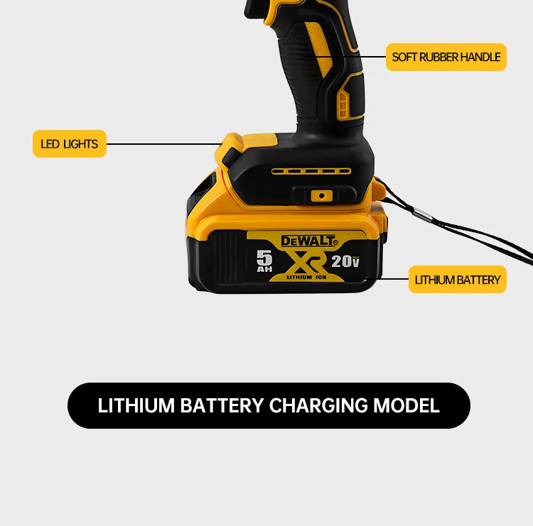 Furadeira de impacto sem fio Dewalt DCD796 sem escova Furadeira sem fio Multifuncional Portátil Recarregável Bateria 20 V Ferramentas elétricas