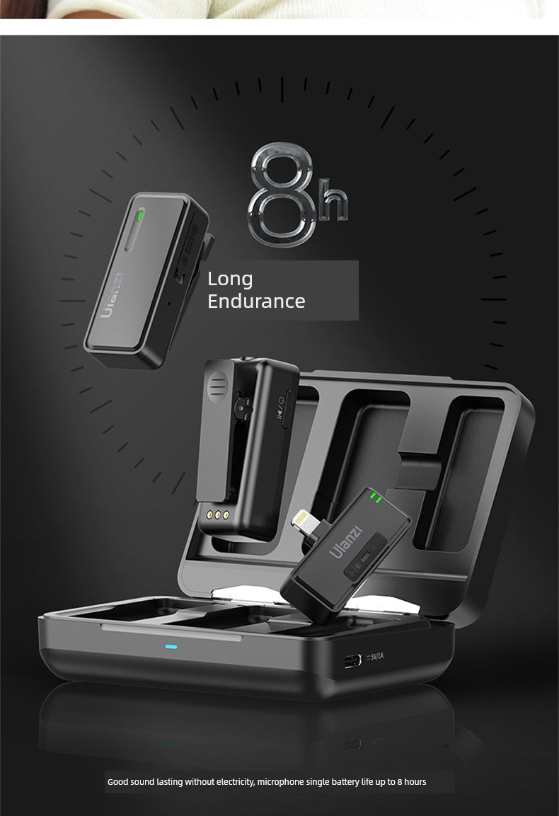 Ulanzi One-to-Two Radio Wireless Microphone Mobile Phone Recording Vlog Excellent Basket J12 Little Bee Collar Microphone