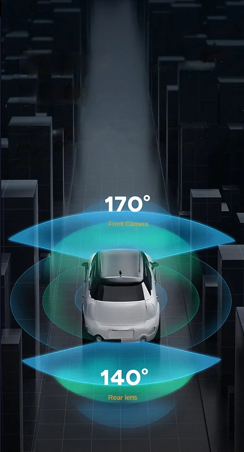 Zuidid gravador de condução carro dvr espelho retrovisor lente dupla gravador carro 1080p ips câmera dianteira e traseira registrador caixa preta novo