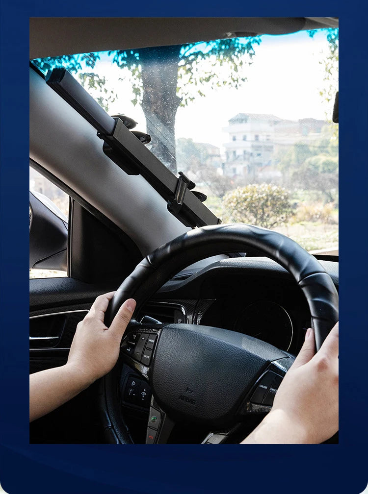 Cortina para-sol protetor de painel fixo no para-brisa do carro, conjunto retrátil sanfonado, película reflexiva UV,  automotivo