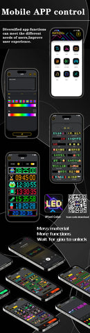 ZSQHET Car Sign Bluetooth APP LED Matrix Pixel Panel Night Light DIY Programmable Flexible LED Display For Car Store Hotel Bar