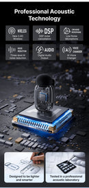 Microfone Boya iPhone 15/16 iPad Android - Sem Fio Profissional