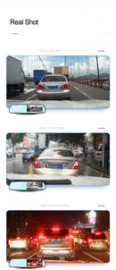 Zuidid gravador de condução carro dvr espelho retrovisor lente dupla gravador carro 1080p ips câmera dianteira e traseira registrador caixa preta novo