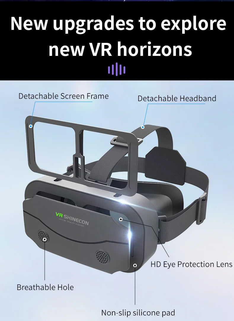 Mini VR Box 3D Óculos de realidade virtual preto Capacete VR  Headset Para Google  5-7' Celular com caixa original