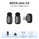 Microfone Boya iPhone 15/16 iPad Android - Sem Fio Profissional