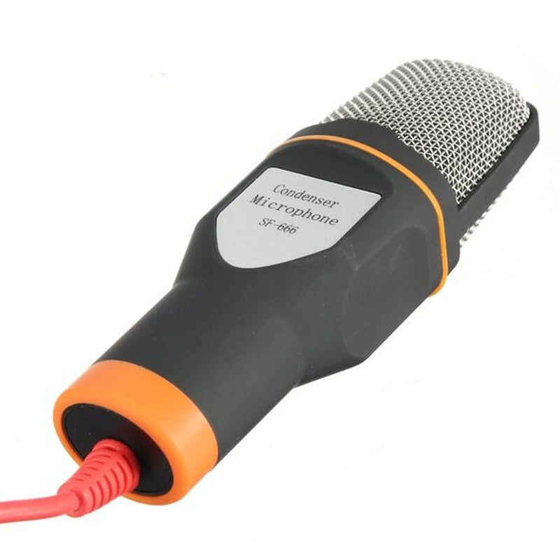 Microfone profissional P2 microfones condensadores de metal para computador laptop estúdio pc gravação voz skype jogos
