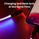 Cabo RGB Para Celular Fast Charging  Cable 100W Breathing Light 66W Type C USB C Data Cable for iPhone Samsung Huawei 30W Quick Charge for Xiaomi